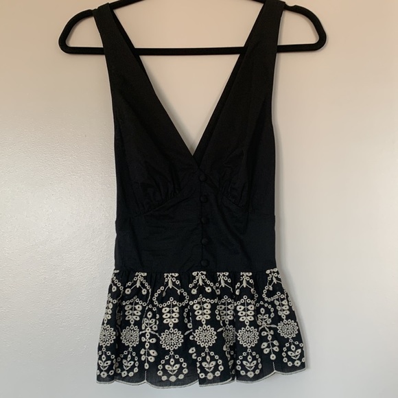 Express Tops - Express Low Back Black Peplum Tank, Medium NWOT